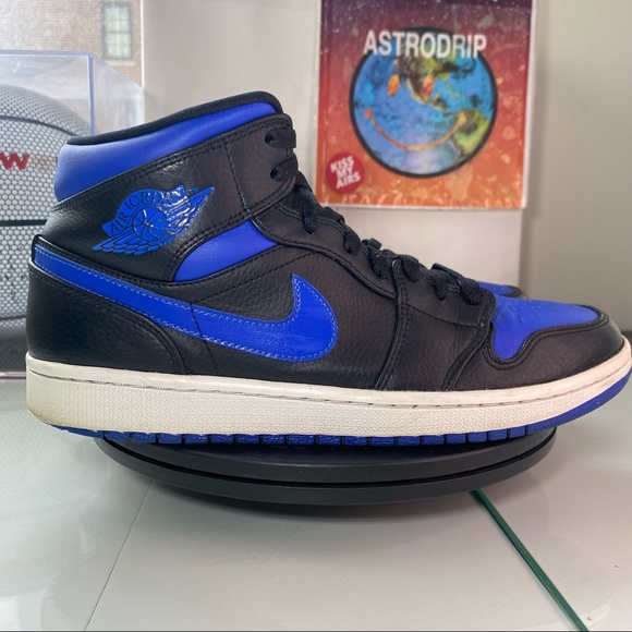 Jordan Other - 🔁 Air Jordan 1 Mid 'Black Hyper Royal'	- Mens 9.5